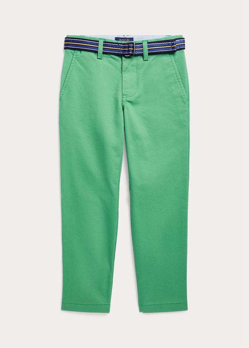 ラルフ ローレン パンツ ボーイ 緑 1.5-6 年 スリム フィット フレックス Abrasion Twill EILDG9538